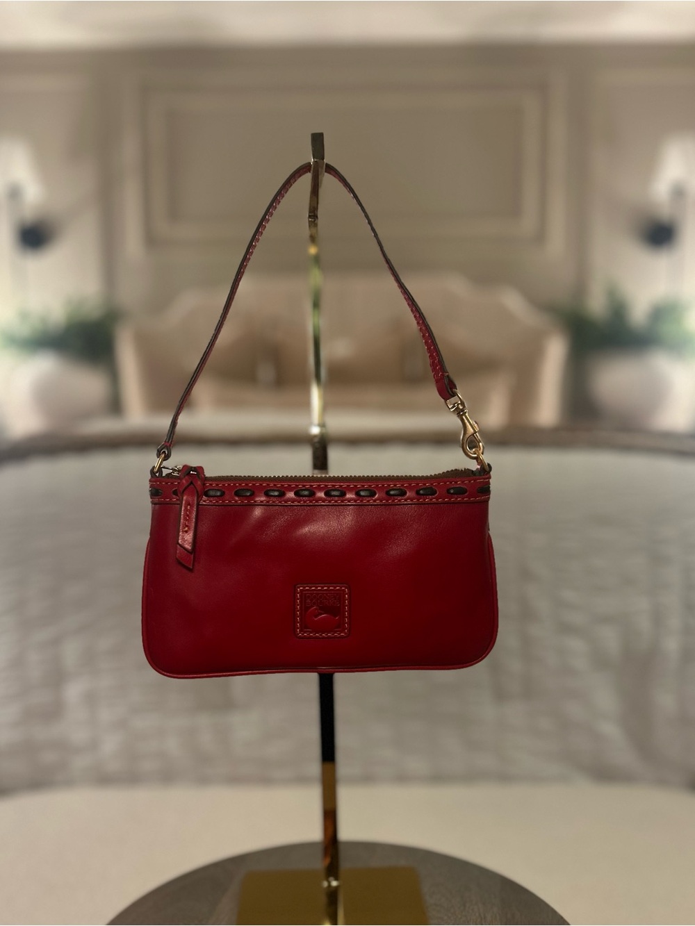 Dooney and Bourke Florentine Large Slim Wristlet Wallet in RED